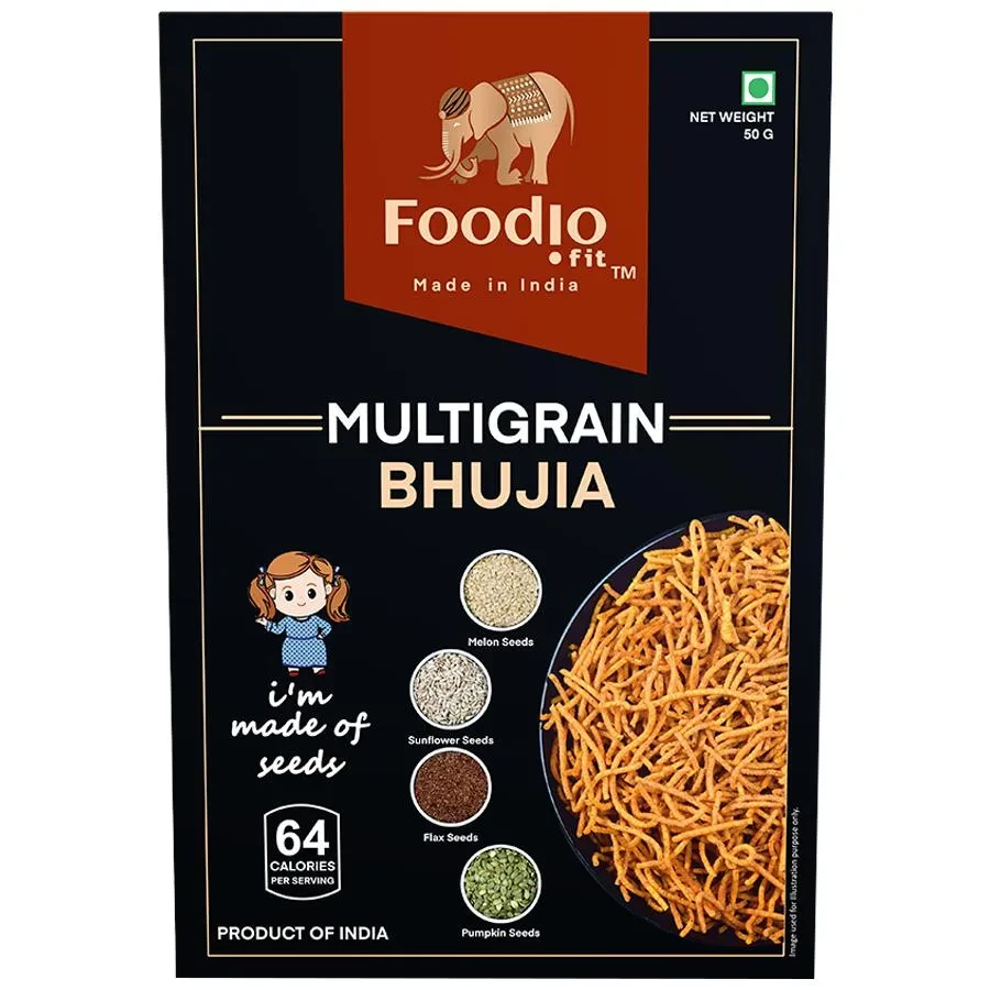 Foodio.fit Multigrain Bhujia - Diabetes Friendly Snack, 50 g Box-1.webp